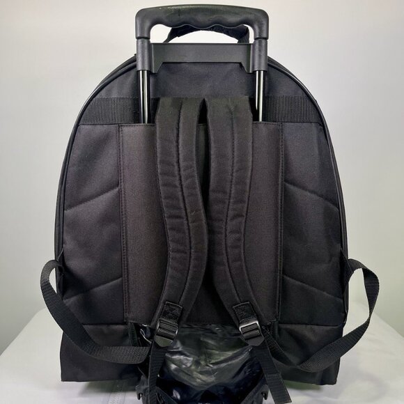 Kaces Rolling Marching Snare Drum Backpack Wheeled Percussion Padded Case Black - Picture 3 of 10